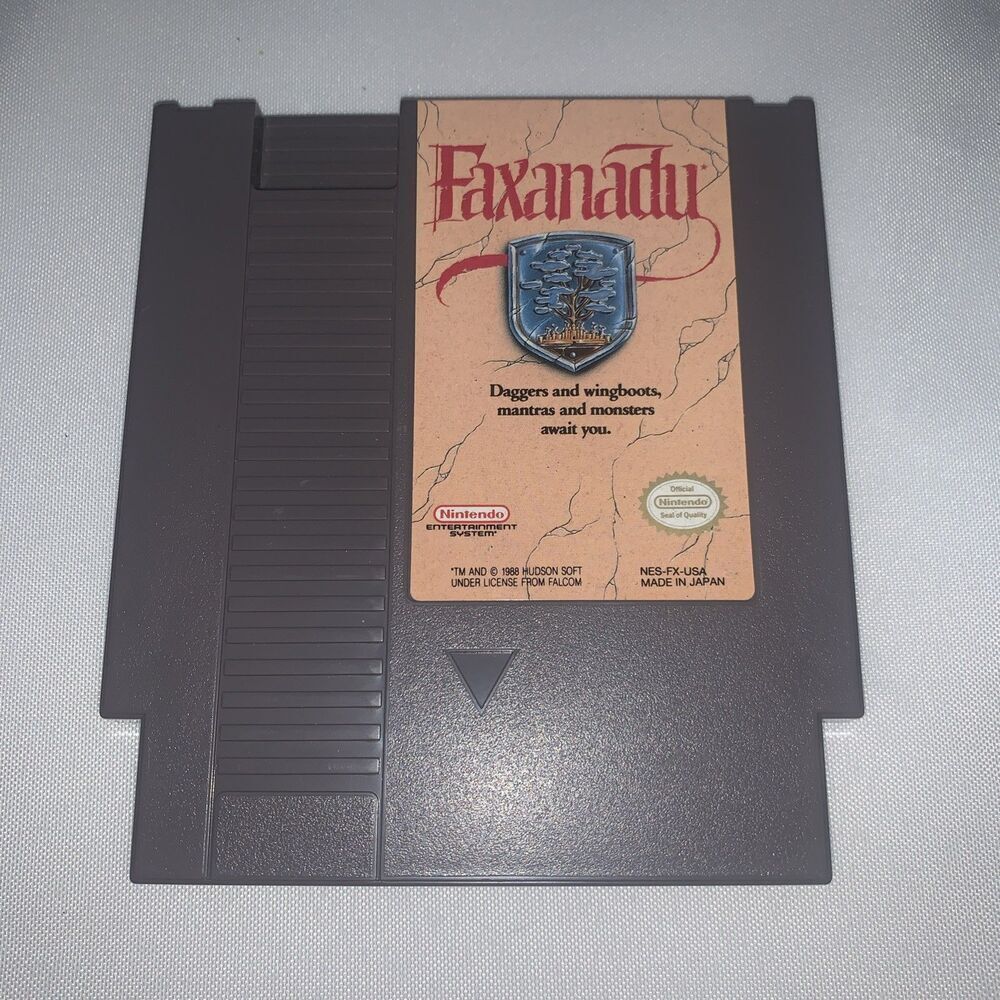 Faxanadu Video Game (NES Nintendo) Cartridge 1989 Nintendo Entertainment System